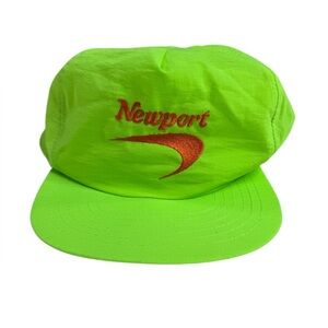 Vintage 90s Newport Neon Green Snap Back Hat
